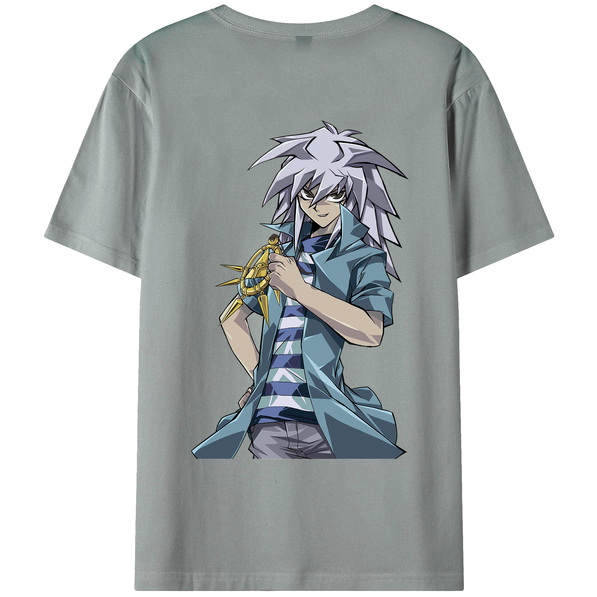 （画像用） 遊☆戯☆王 Yu-Gi-Oh! 綿100％ メンズ半袖Tシャツ（バックプリント） 通気性